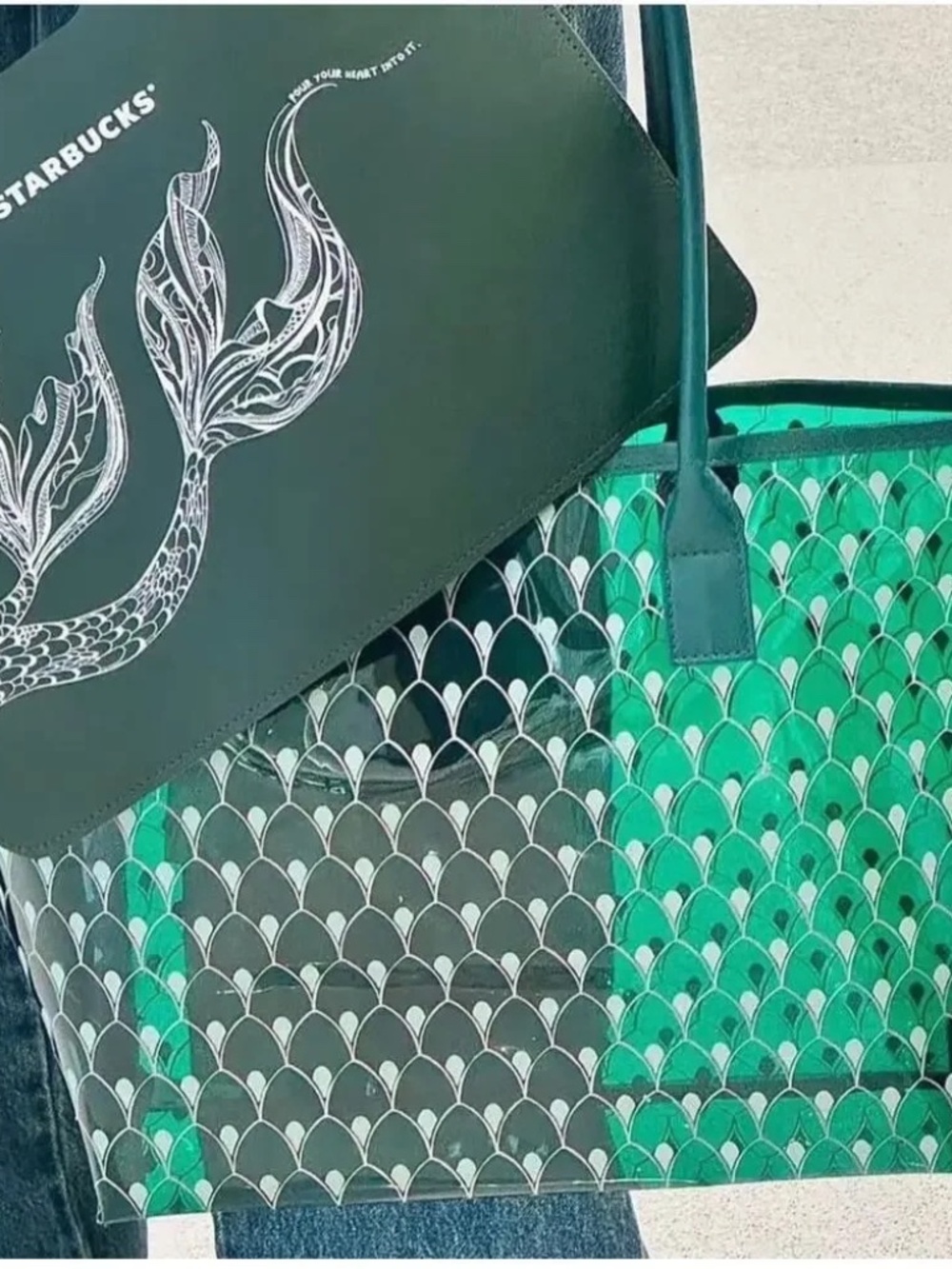 Starbucks China Exclusive Mermaid Jelly Tote